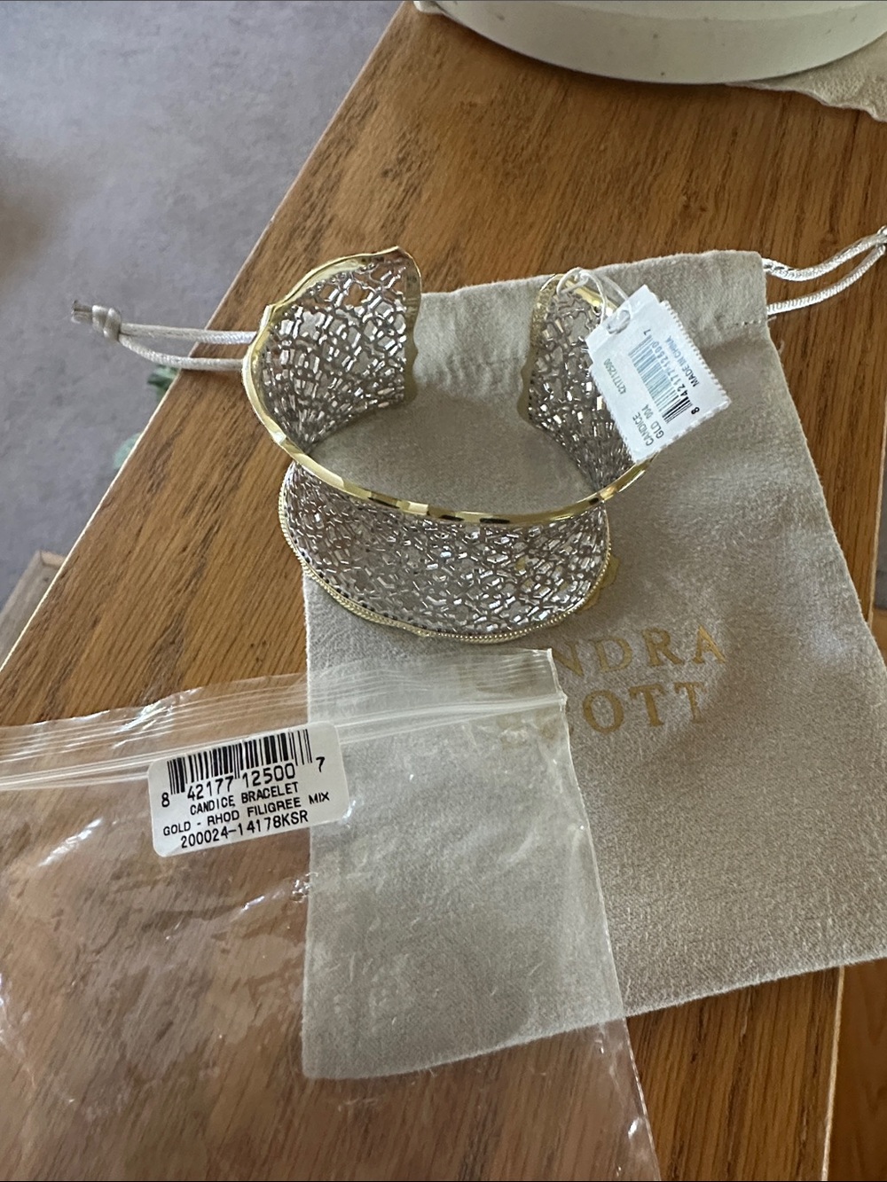 Kendra Scott Candice Cuff Bracelet, Mixed Metal NWT